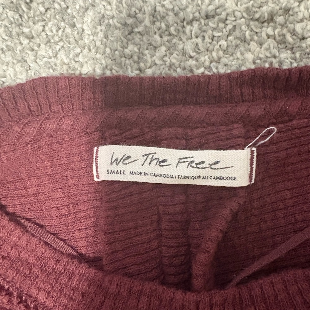 Free People - We The Free Knit Oversized Crew Neck Pullover Sweater Size Small - Picture 3 of 12